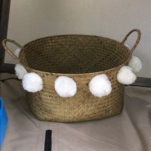 Seagrass Woven Pom Pom Basket Opalhouse